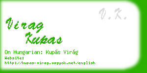 virag kupas business card