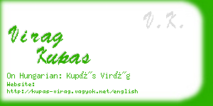 virag kupas business card